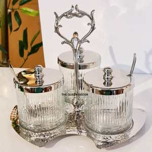 High on Demand Medium Size Stainless Steel Metal Round Shape <b>Sets</b> Of 2 Canister Jar Hot Selling Highest Quality - Product Image 4