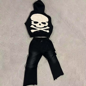 Survêtements de course à pied de style vintage pour hommes, ensembles de joggers de course, survêtements d'hiver de qualité supérieure de couleur personnalisée et unie, vêtements de sport - Product Image 2