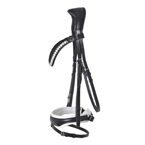 Saman Exports Best Durable Leather Horse English Padded Bridle with <b>Crystal</b> Chain <b>Top</b> Indian Supplier Wholesale Manufacturer - Product Image 1