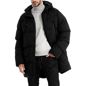 Men’s Long Winter Coat Hooded Quilted Puffer <b>Jacket</b> <b>Waterproof</b> Thick Insulated Puffy Parka <b>Warm</b> Cold Weather Outerwear - Product Image 1