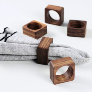 Anillos de Servilleta de Madera Hechos a Mano, Suministro al por Mayor, Accesorios para Decoración de Mesa, Porta Servilletas de Madera para Catering y Decoración de Fiestas - Product Image 2