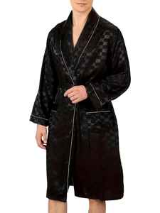 Robe de chambre en satin pour homme, collection été 2026 – Peignoir de luxe en soie pour spa, manches longues, tenue de soirée, avec personnalisation - Product Image 4