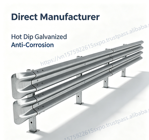 Barrière de sécurité routière galvanisée anti-corrosion à trois poutres MASH TL3, barrière à câbles, OEM personnalisée, homologuée H2W3, EN 1317, GB 31439 - Product Image 6