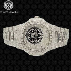 Montre Tonneau de Luxe pour Femme Charm_Jewells, Acier Inoxydable, Incrustée de Diamants, Analogique à Quartz, Cadran 38mm, Fermoir Pliant - Product Image 1