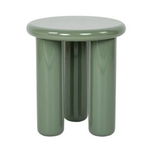 Modern Minimalist Round Metal <b>Coffee</b> <b>Table</b> Green Glossy Finish Luxury Room Accent <b>Table</b> <b>Nordic</b> Industrial Small Side <b>Table</b> - Product Image 1