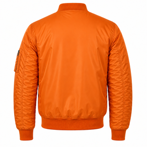 Fabricant de vestes bomber personnalisées en gros, usine directe, veste de pilote pour homme, OEM ODM, étiquette privée, veste varsity en nylon - Product Image 2