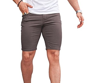 Shorts en jean pour hommes de qualité supérieure, légers, anti-plis, entièrement personnalisables avec logo, couleur noire, effet délavé soleil - Product Image 3