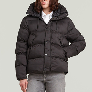 Custom Women's Glossy Hooded Down <b>Puffer</b> <b>Jacket</b> Black <b>Cropped</b> Winter Coat Duck Down Outerwear Women Bomber <b>Jacket</b> - Product Image 4