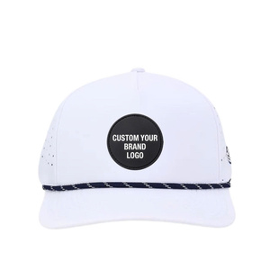 Custom Silicone Rubber Patches Logo 5 Panel Sports Curved Brim Rope Waterproof Golf <b>Baseball</b> <b>Caps</b> For Men And Women - Product Image 2