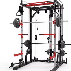 Authentique Appareil de musculation d'intérieur Bird Squat Smith Machine Bench Frame Gantry Rack Nouvelle construction en acier 70kg - Product Image 2