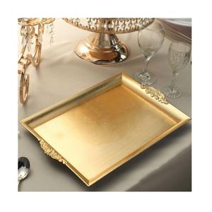 Plateau en acier inoxydable doré grande capacité – Fournitures de cuisine, assiettes métalliques pour aliments, plateau de service pour hôtel, snacks et barbecue - Product Image 5