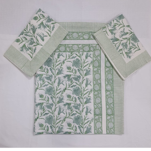 Jaipur Handmade <b>Block</b> Printed Eco-Friendly Breathable All Season 200TC <b>Bed</b> Sheet Set 3PC King Size 100% Cotton Non Toxic Dye - Product Image 1