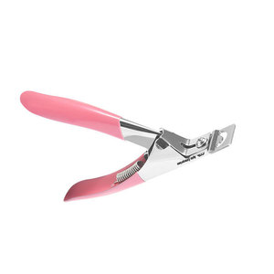 Coupe-ongles en acrylique professionnel en acier inoxydable rose pour faux ongles en forme de U – Vente en gros - Product Image 2