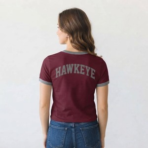 T-shirts décontractés pour femmes en spandex, couleur unie, personnalisables, col halter, coupe ample, avec patchs brodés, respirants, printemps/été - Product Image 5