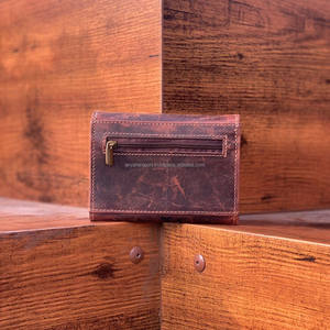 Nuevo estilo Venta caliente Real hecho a mano Crunch cuero pequeñas carteras elegante Casual cuero de grano completo elegante lindo embrague para mujer - Product Image 5