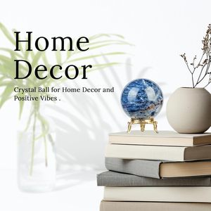 Sphère de cristal de sodalite bleue naturelle 40-60mm, polie, faite à la main, pierre précieuse pour la décoration intérieure, collection de cristaux, vente en gros - Product Image 2