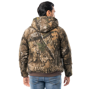 Veste de chasse imperméable en softshell avec fermeture éclair, plusieurs poches, capuche réglable, saison hivernale, tactique, pour homme, vente en gros - Product Image 2