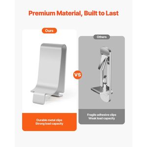 Confezione da 40 Clip Regolabili in Acciaio per Mensole, Compatibili con Scaffali in Metallo, Legno e Vetro - Connettori e Supporti per Mensole - Product Image 5