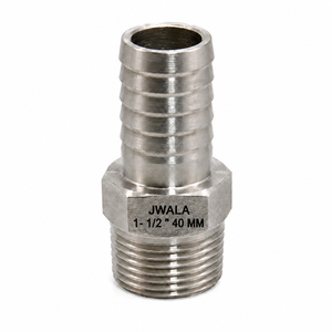 Adaptador de Conexión Hidráulica Industrial de Acero Inoxidable de 40 mm (1-1/2 Pulgadas) con Rosca NPT Hexagonal Macho para Tuberías de Fluidos - Product Image 2