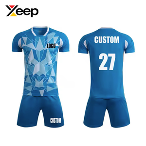XEEP Customize Men's Soccer Uniform XC-SU-66 Breathable Polyester Heat-Transfer Quick-Dry <b>Athletic</b> Classic Slim Fit OEM Needle - Product Image 1