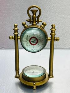 Maritime Brass Quartz <b>Desk</b> Clock Compass Modern <b>Rustic</b> Design Handmade Portable Promotional - Product Image 4