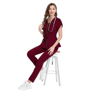 Chaqueta de Enfermera de Manga Larga de Alta Calidad para Mujer, Ecológica, Ligera, Uniformes de Hospital, Lona, Color y Logotipo Personalizables - Product Image 2
