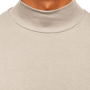 Pull à col roulé en tricot noir uni pour homme, manches longues, vêtements d'hiver - Product Image 2