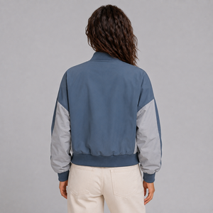 New Arrival <b>Women</b> <b>Bomber</b> <b>Jacket</b> Custom Logo <b>Lightweight</b> Full Zipper Casual Wear Windproof Outerwear <b>Bomber</b> <b>Jacket</b> for <b>Women</b> - Product Image 5