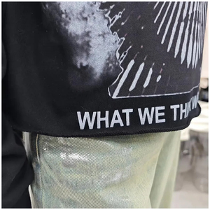 Sweat-shirt à capuche unisexe surdimensionné à coupe ample, style coréen, avec broderie graphique personnalisée, grande taille américaine, à pointes - Product Image 3