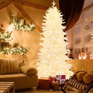 Albero di Natale Artificiale da 2,13 m con 1880 Punte in PE PVC per Decorazioni per Feste e Carnevale - Product Image 1