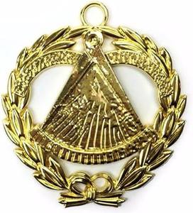 Joya Masónica de la Gran Logia – Joya de Collar de Cadena para Gran Maestro Masón - Joya Dorada Ligera - Product Image 1