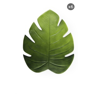 Set di 6 tovagliette tropicali Excelsa 46,5x37 cm verdi - Product Image 1