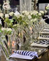 Verre bon marché nouvelle décoration de mariage banquet fête événement centres de table support de fleurs