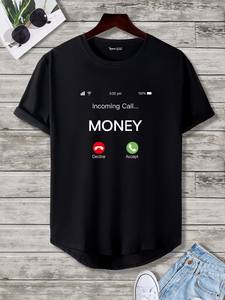 T-shirt unisexe personnalisable à col rond, coupe classique, séchage rapide, motif sur le devant, en tissu Dobby polyester/coton durable 240 g/m², lavé - Product Image 3