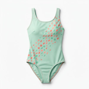 Traje de Baño Ligero de Una Pieza para Mujer, Estampado Atlético Personalizado, Tela de Secado Rápido, para Playa, Piscina, Deportes y Entrenamiento - Product Image 1