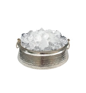 Pot Shape Silver Finished Ice Tubs Suitable For Home Bars Clubs Ice <b>Serving</b> And Events Stylish Beverage Cooling Tubs From India - Product Image 3
