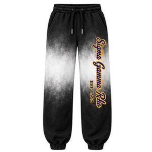 Sigma Gamma Rho <b>Women's</b> Tracksuit Black <b>White</b> Tie Dye Color Custom Greek Letter Hoodie <b>Jogger</b> Set Sorority Apparel Casual - Product Image 6