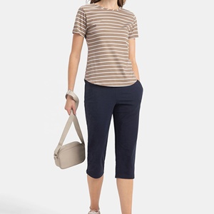 Camiseta de Verano de Alta Calidad para Mujer, Personalizada, Cuello Redondo, Transpirable, con Rayas, Hecha en BD - Product Image 6