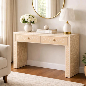 ILAHI's Bone Inlay <b>Drawer</b> Modern Design Agate Detailing <b>Storage</b> Portable Home Furniture - Product Image 1