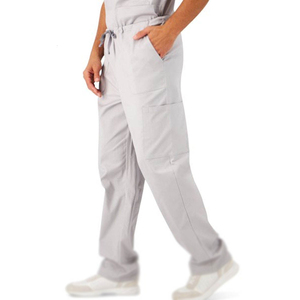 Pantalon d'infirmière extensible à taille élastique, doublure douce, toucher agréable, uniforme de base en coton tricoté et polyester, détection des aiguilles, pour hôpital - Product Image 2