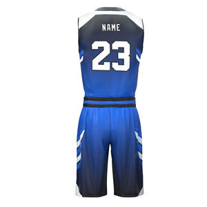 Ensemble d'uniformes de basketball respirants imprimés en sérigraphie avec logo personnalisé, été, tissu en maille 100% polyester, maillot et short de couleur personnalisée - Product Image 2
