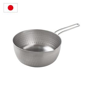 Casserole Yukihira en acier inoxydable, 15 cm, 18 cm, 20 cm, casserole japonaise traditionnelle, motif gaufré circulaire, fabriquée au JAPON, pot de cuisson - Product Image 1