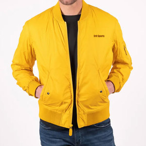 Vente directe usine – Blouson bomber homme écologique à col montant avec logo frontal, tissu confortable et respirant, grandes tailles, hiver - Product Image 2