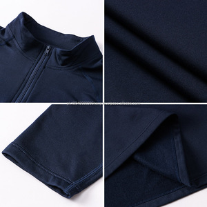 Veste de sport en velours pour homme, manches longues, haute élasticité, coupe ajustée, col montant, sweat-shirt de sport, course à pied, entraînement, haut de sport - Product Image 6