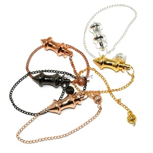 Wholesale Buy Copper Cone Chamber OM Brass Metal Pendulum Semi-Precious Stone Crafts - Product Image 3
