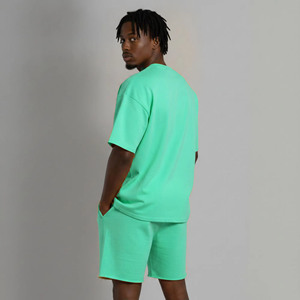 Camiseta de 2 Piezas para Hombre, Tendencia en Moda Urbana, Logotipo Bordado Personalizado, Estampado, Tallas Grandes, Corte Regular, 100% Algodón Transpirable - Product Image 4