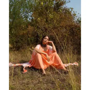 Robe maxi bohème pour femmes, robe kaftan décontractée, confortable, luxueuse, en mousseline de soie douce et respirante, idéale pour la plage et les soirées - Product Image 3