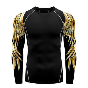 Haut de sport athlétique MMA, rashguard à manches courtes, entraînement BJJ, performance, évacuation de l'humidité, coupe extensible, t-shirt de combat flexible - Product Image 3