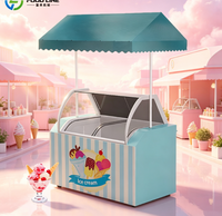 Chariot à glaces à propulsion vélo pour événements sur la plage