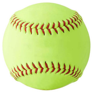 Balle de softball de qualité supérieure pour entraînement sportif adulte, couleur vert clair, en cuir, avec de bonnes coutures, balle de baseball sportive - Product Image 4